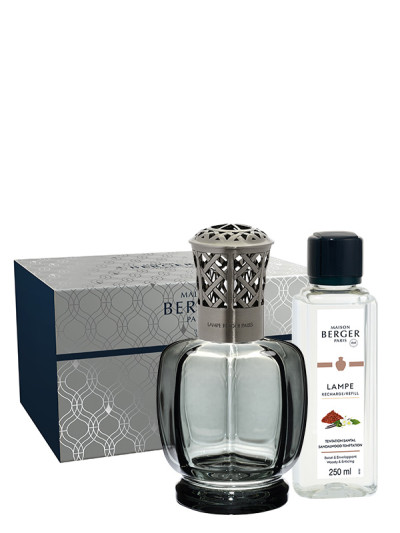 Coffret Lampe Berger Belle Epoque Grise & parfum Tentation Santal | MAISON BERGER