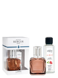 Coffret Lampe Berger Glaçon Rose Ambrée & parfum Amour d'Hibiscus | MAISON BERGER