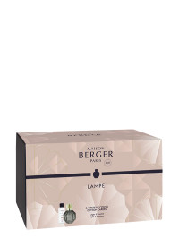 Coffret Lampe Berger Facette Noire & parfum Caresse de Coton | MAISON BERGER