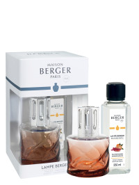 Coffret Lampe Berger Spirale Rose ambrée & parfum Eclat de Rhubarbe | MAISON BERGER