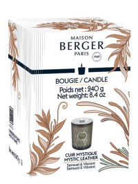 Bougie parfumée Evanescence Grise - Cuir Mystique | MAISON BERGER